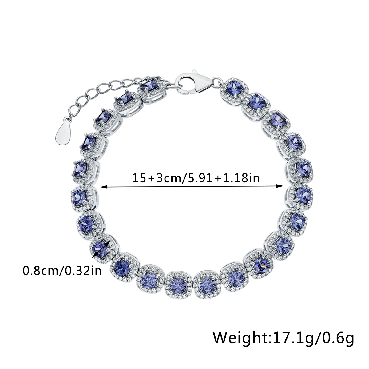 925 Sterling Silver Bracelets Elegant display picture 1