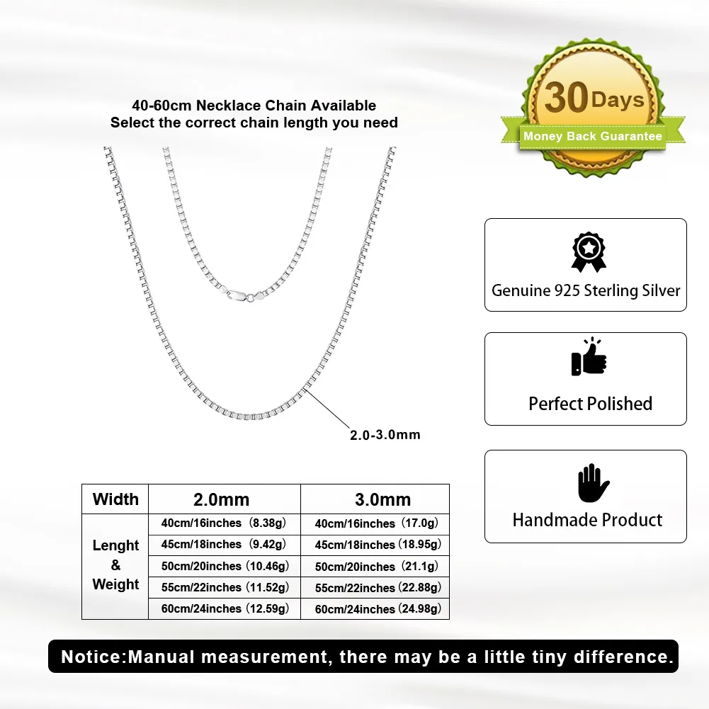 925 Sterling Silver Plated Chain Box Chain Plating Geometric Necklace display picture 6