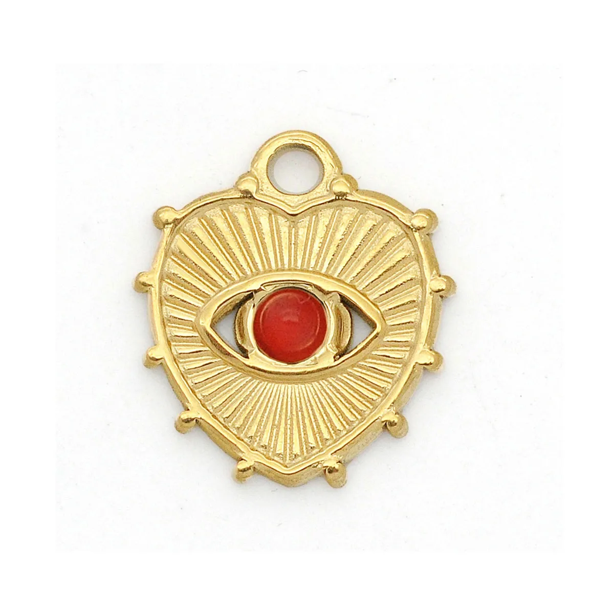A Pack Of 3 24 * 22mm 201 Stainless Steel Natural Stone 18K Gold Plated Sector Square Polished Pendant display picture 33
