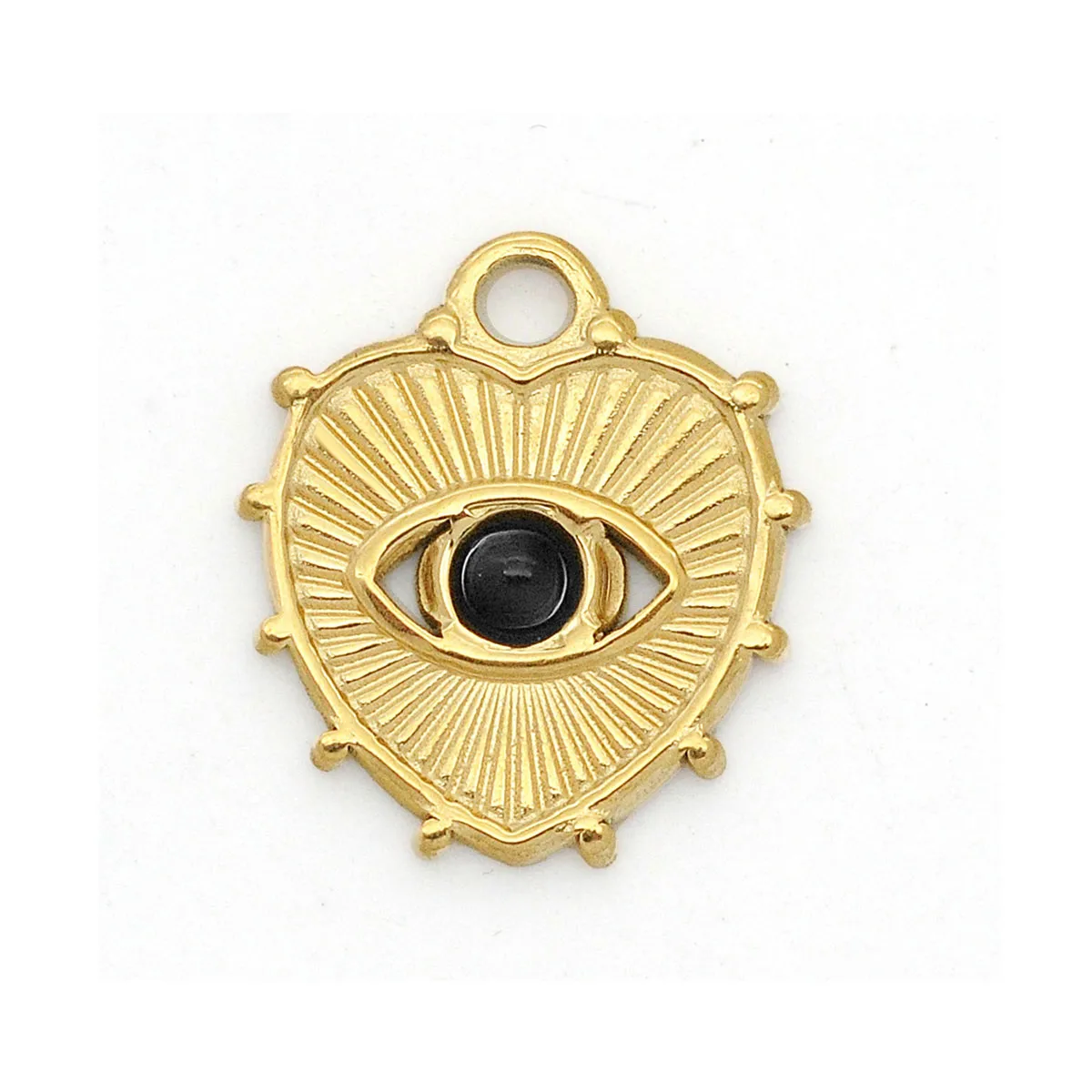 A Pack Of 3 24 * 22mm 201 Stainless Steel Natural Stone 18K Gold Plated Sector Square Polished Pendant display picture 37