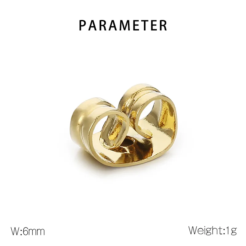 10 PCS/Package 304 Stainless Steel 18K Gold Plated Solid Color Hook Earring Findings display picture 1
