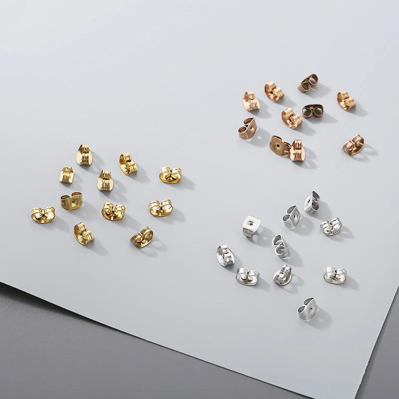 10 PCS/Package 304 Stainless Steel 18K Gold Plated Solid Color Hook Earring Findings display picture 4