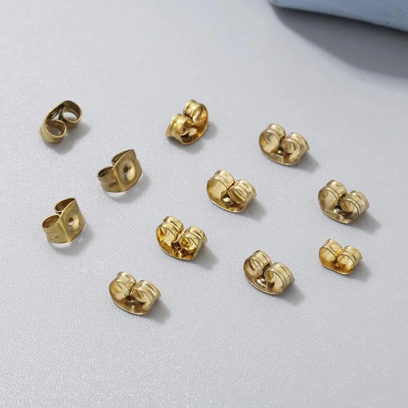 10 PCS/Package 304 Stainless Steel 18K Gold Plated Solid Color Hook Earring Findings display picture 5