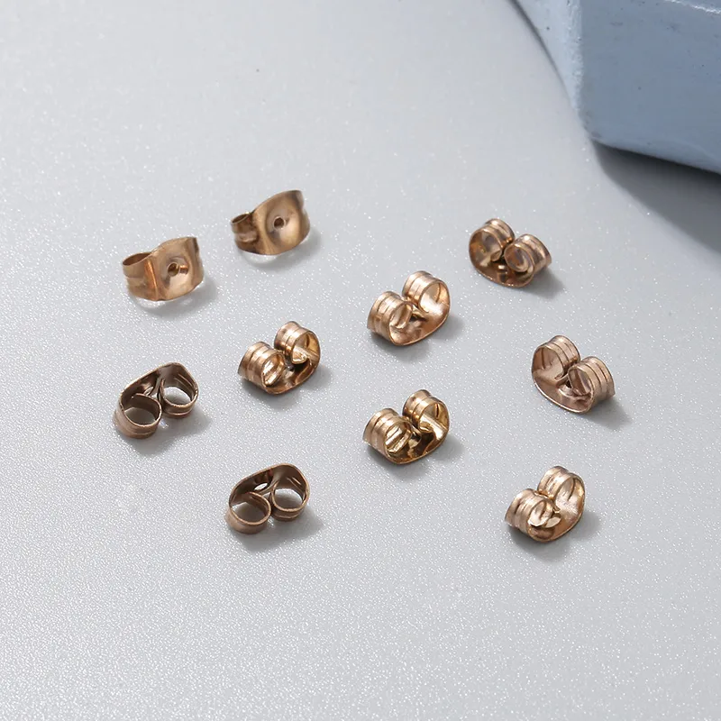 10 PCS/Package 304 Stainless Steel 18K Gold Plated Solid Color Hook Earring Findings display picture 6
