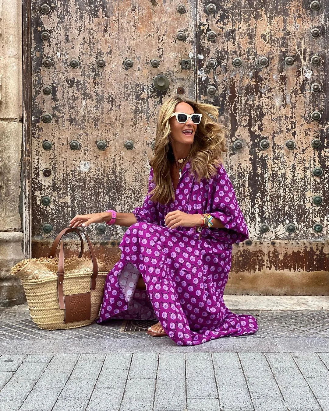 Women's Regular Dress Hawaiian V Neck Long Sleeve Argyle Midi Dress Holiday Beach Lawn display picture 34