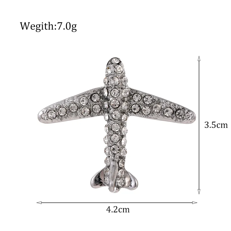 Simple Style Classic Style Animal Wreath Airplane Alloy Inlay Rhinestones Women's Brooches display picture 7