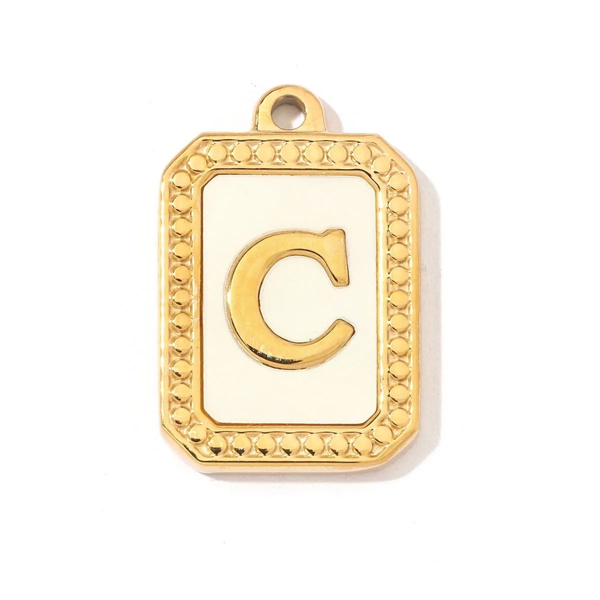 A Pack Of 3 201 Stainless Steel Shell 18K Gold Plated Letter Polished Pendant display picture 5