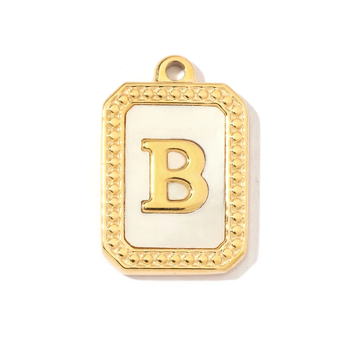 A Pack Of 3 201 Stainless Steel Shell 18K Gold Plated Letter Polished Pendant display picture 4