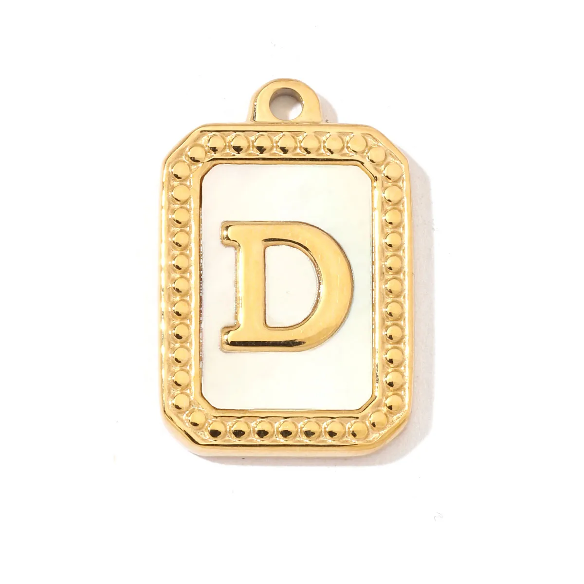 A Pack Of 3 201 Stainless Steel Shell 18K Gold Plated Letter Polished Pendant display picture 6