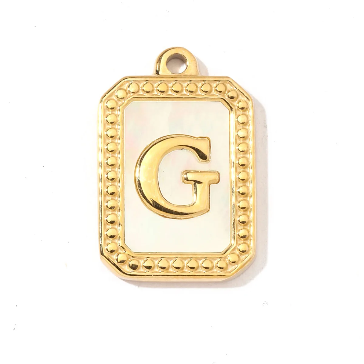 A Pack Of 3 201 Stainless Steel Shell 18K Gold Plated Letter Polished Pendant display picture 9