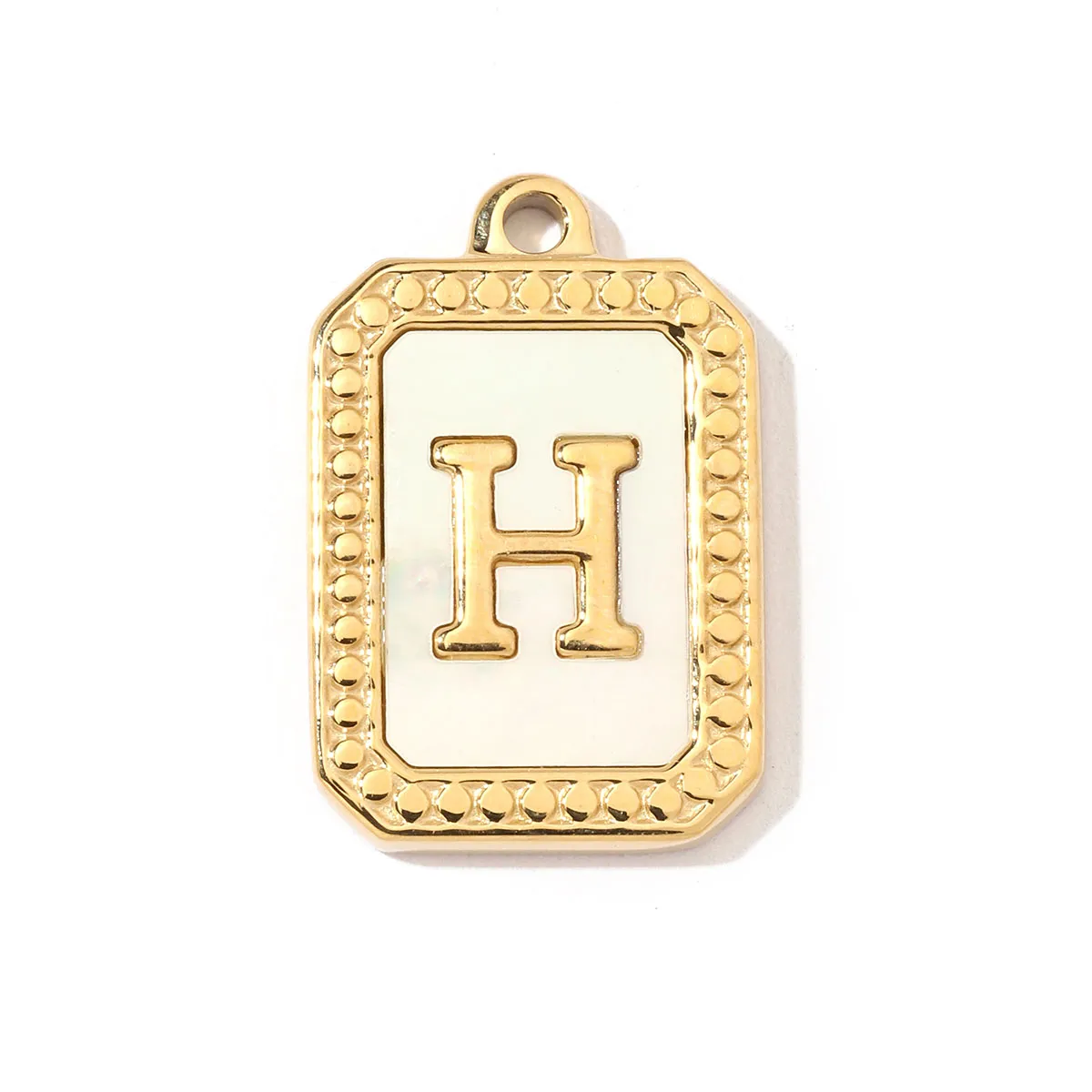 A Pack Of 3 201 Stainless Steel Shell 18K Gold Plated Letter Polished Pendant display picture 10