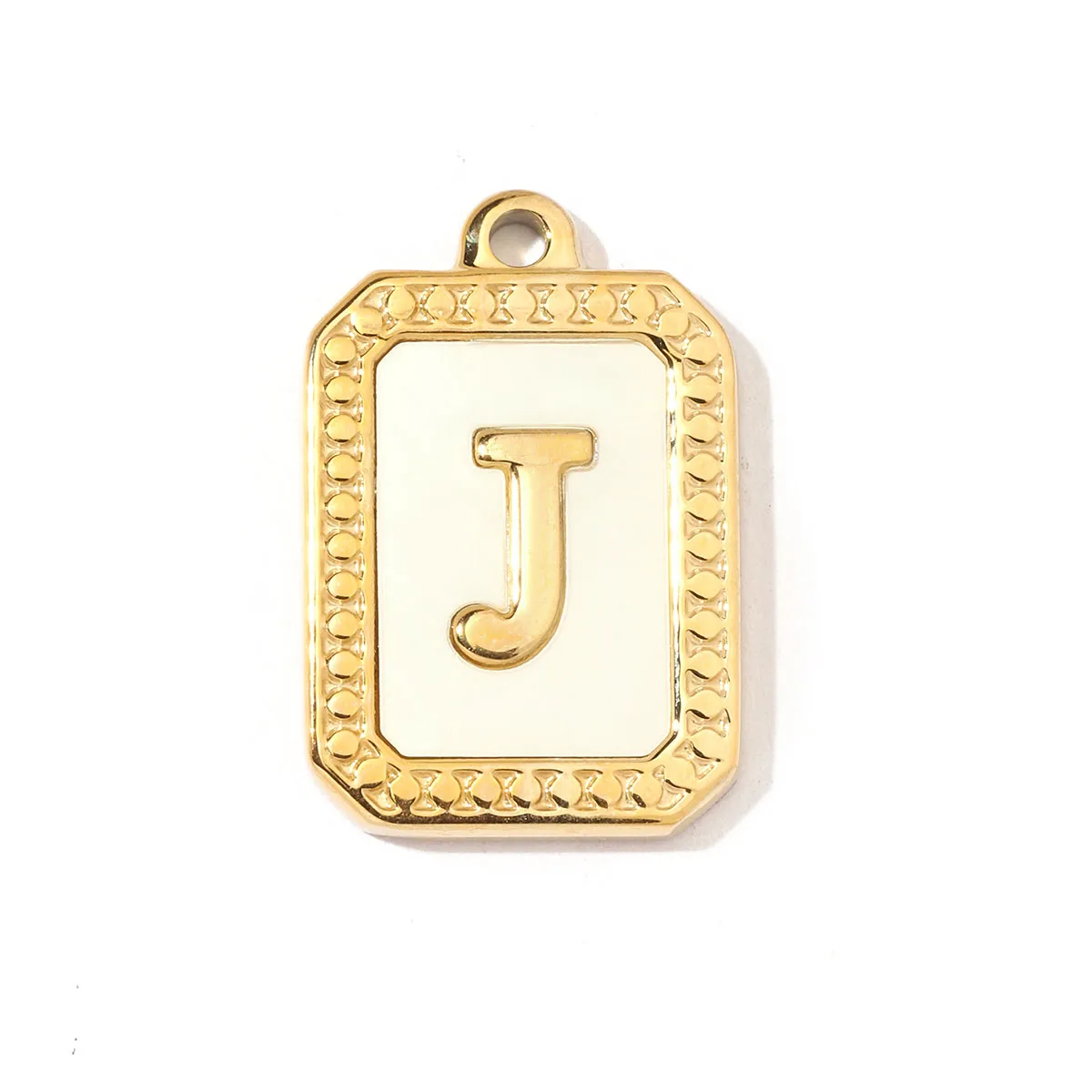 A Pack Of 3 201 Stainless Steel Shell 18K Gold Plated Letter Polished Pendant display picture 12