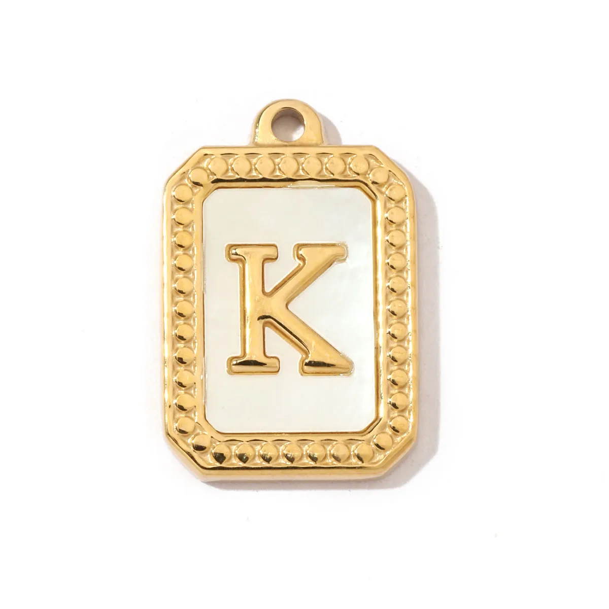 A Pack Of 3 201 Stainless Steel Shell 18K Gold Plated Letter Polished Pendant display picture 13