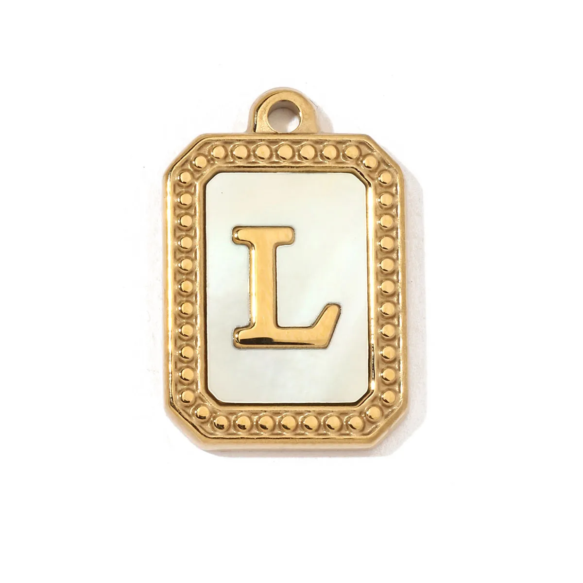 A Pack Of 3 201 Stainless Steel Shell 18K Gold Plated Letter Polished Pendant display picture 14