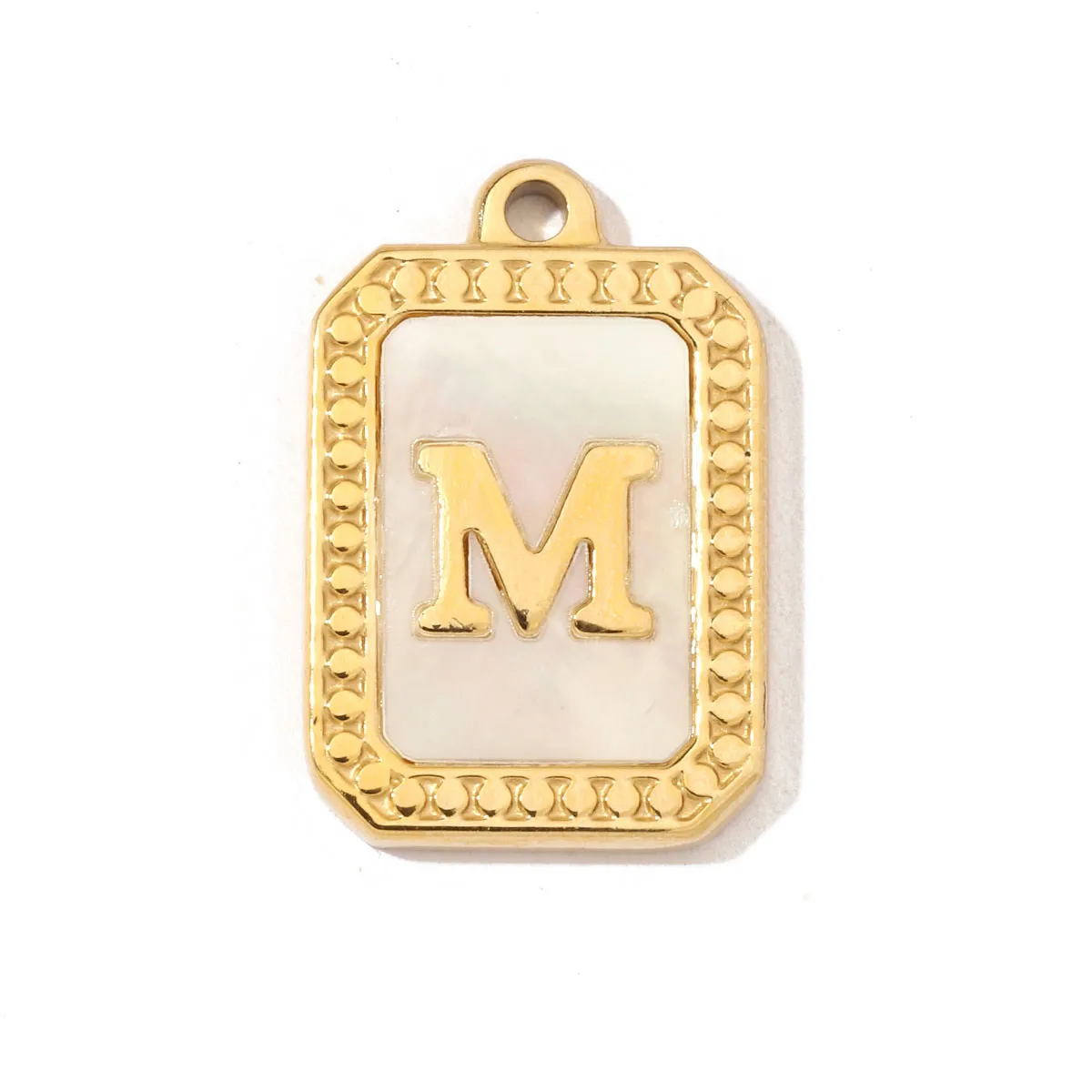 A Pack Of 3 201 Stainless Steel Shell 18K Gold Plated Letter Polished Pendant display picture 15