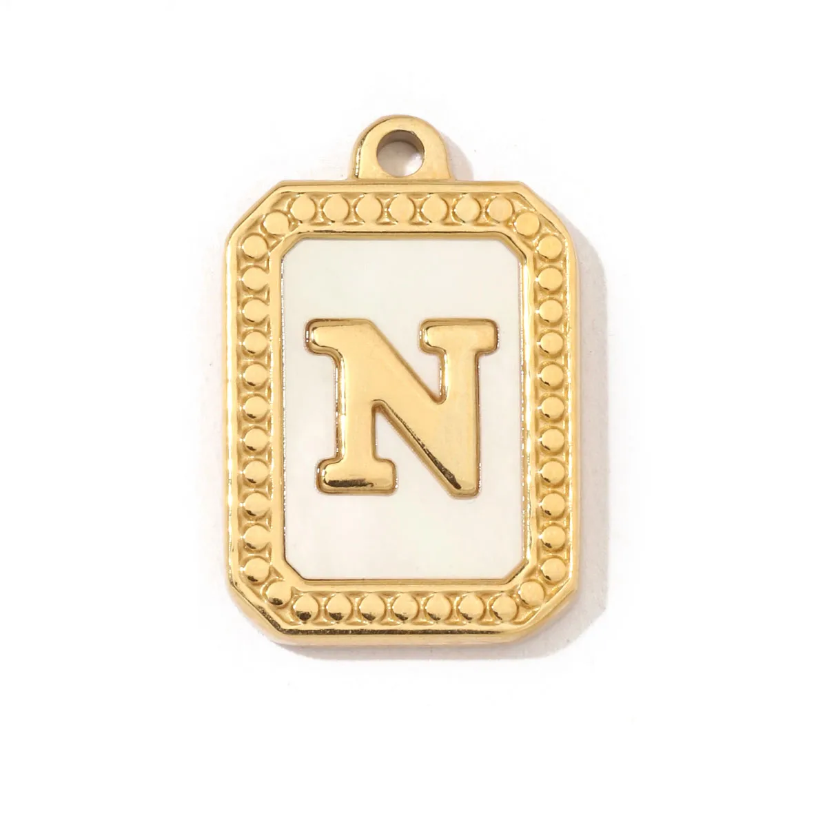A Pack Of 3 201 Stainless Steel Shell 18K Gold Plated Letter Polished Pendant display picture 16