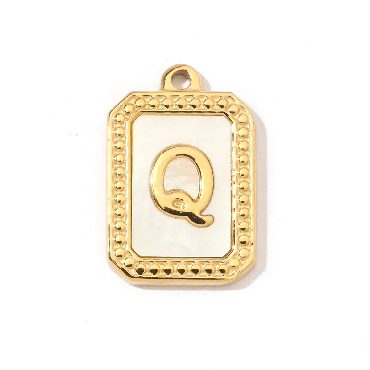 A Pack Of 3 201 Stainless Steel Shell 18K Gold Plated Letter Polished Pendant display picture 19