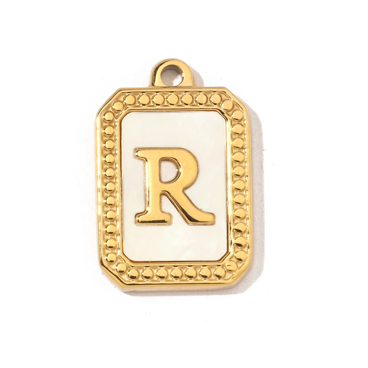 A Pack Of 3 201 Stainless Steel Shell 18K Gold Plated Letter Polished Pendant display picture 20