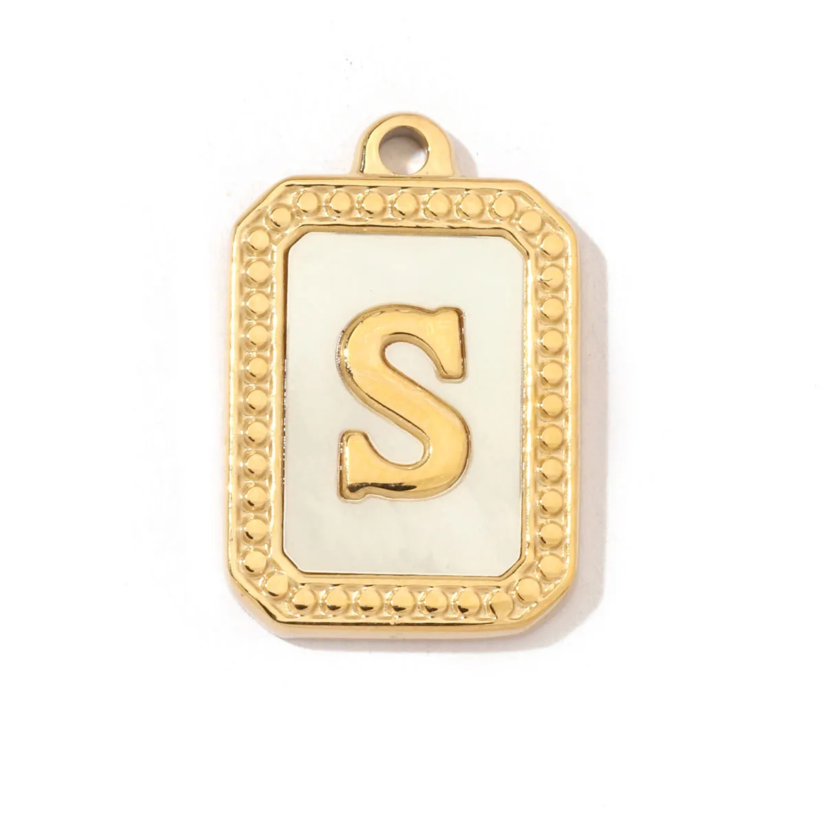 A Pack Of 3 201 Stainless Steel Shell 18K Gold Plated Letter Polished Pendant display picture 21