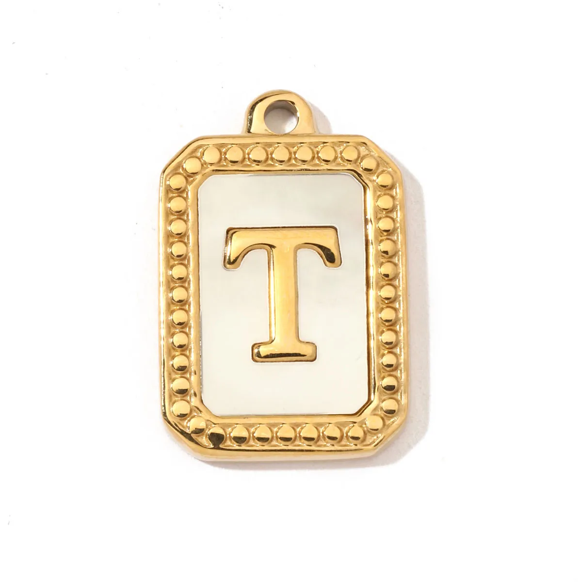 A Pack Of 3 201 Stainless Steel Shell 18K Gold Plated Letter Polished Pendant display picture 22
