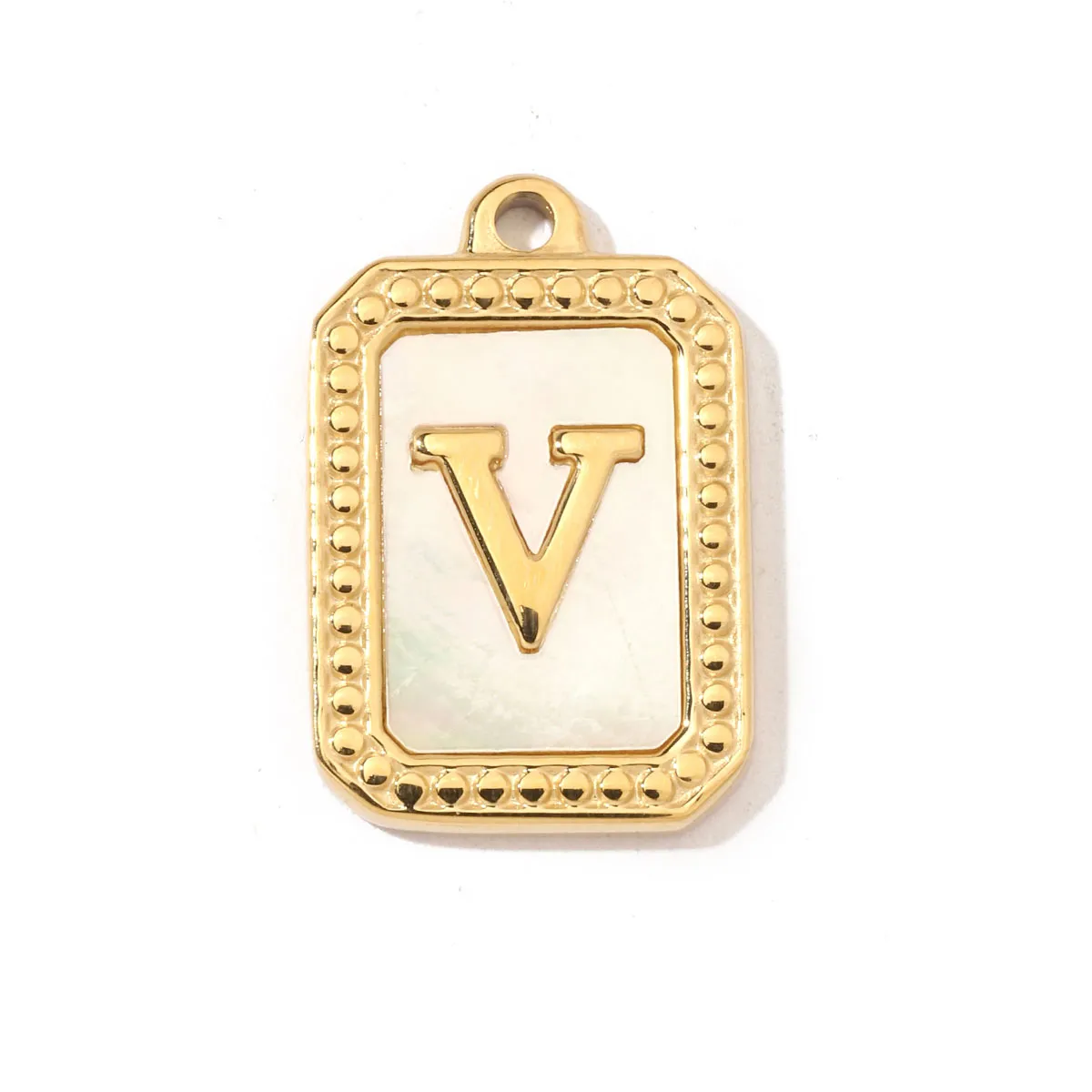 A Pack Of 3 201 Stainless Steel Shell 18K Gold Plated Letter Polished Pendant display picture 24