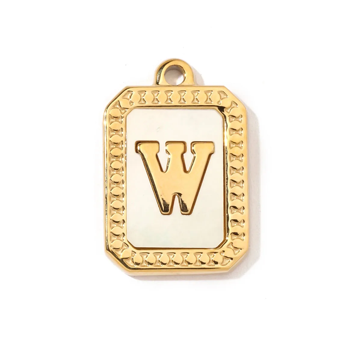 A Pack Of 3 201 Stainless Steel Shell 18K Gold Plated Letter Polished Pendant display picture 25