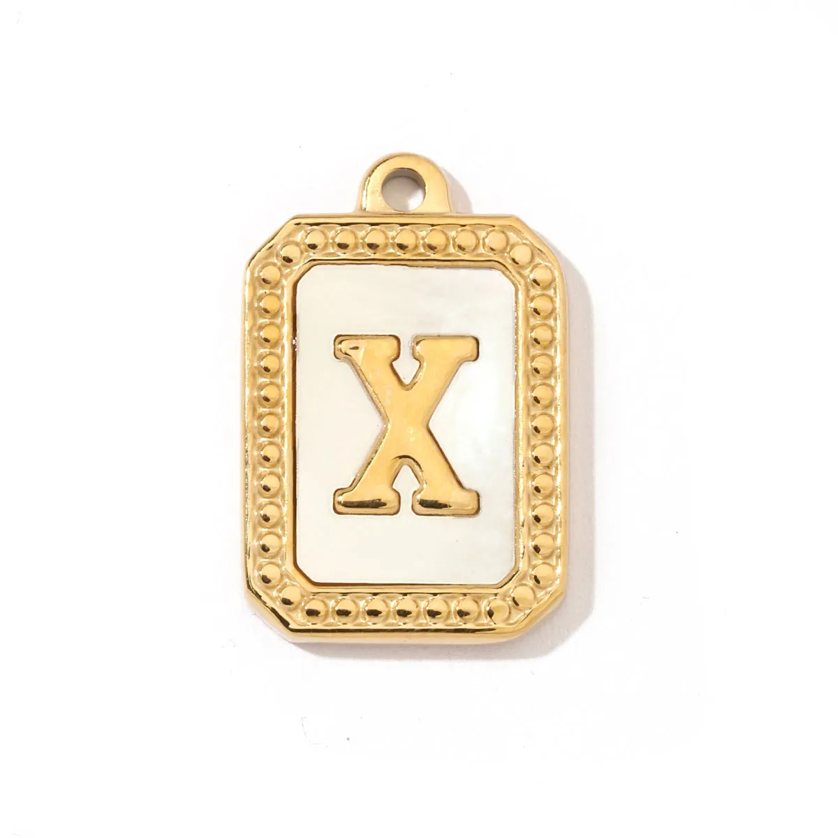 A Pack Of 3 201 Stainless Steel Shell 18K Gold Plated Letter Polished Pendant display picture 26