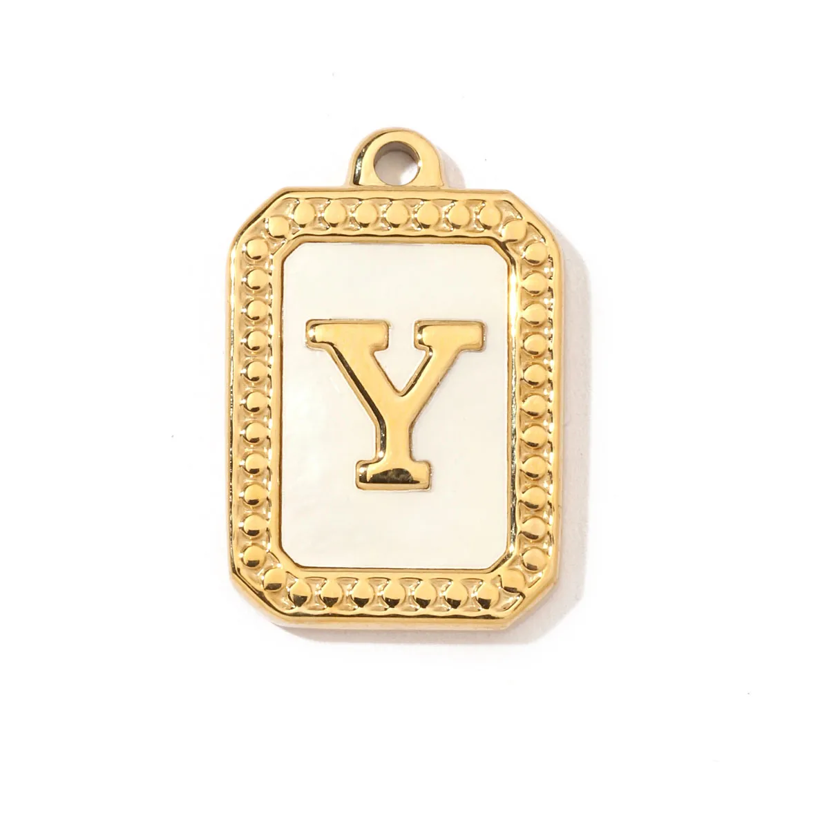 A Pack Of 3 201 Stainless Steel Shell 18K Gold Plated Letter Polished Pendant display picture 27