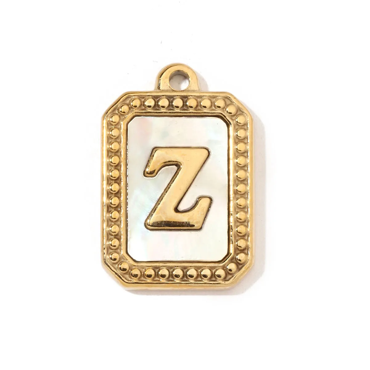A Pack Of 3 201 Stainless Steel Shell 18K Gold Plated Letter Polished Pendant display picture 28