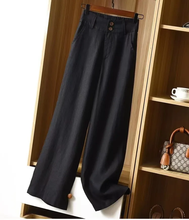 Women's Holiday Daily Simple Style Solid Color Full Length Pocket Casual Pants Straight Pants display picture 5