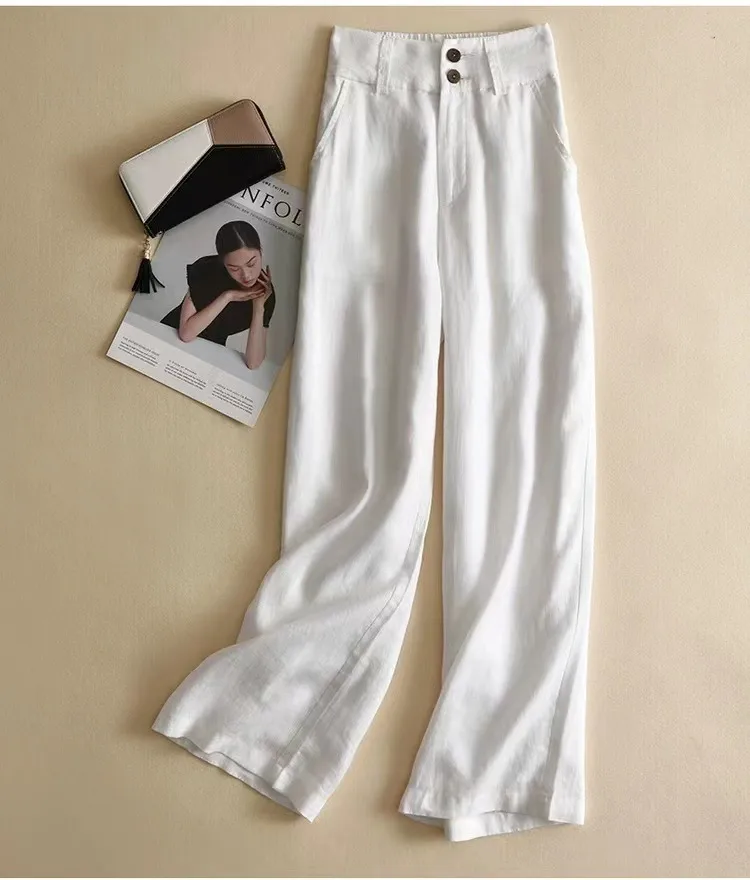 Women's Holiday Daily Simple Style Solid Color Full Length Pocket Casual Pants Straight Pants display picture 9