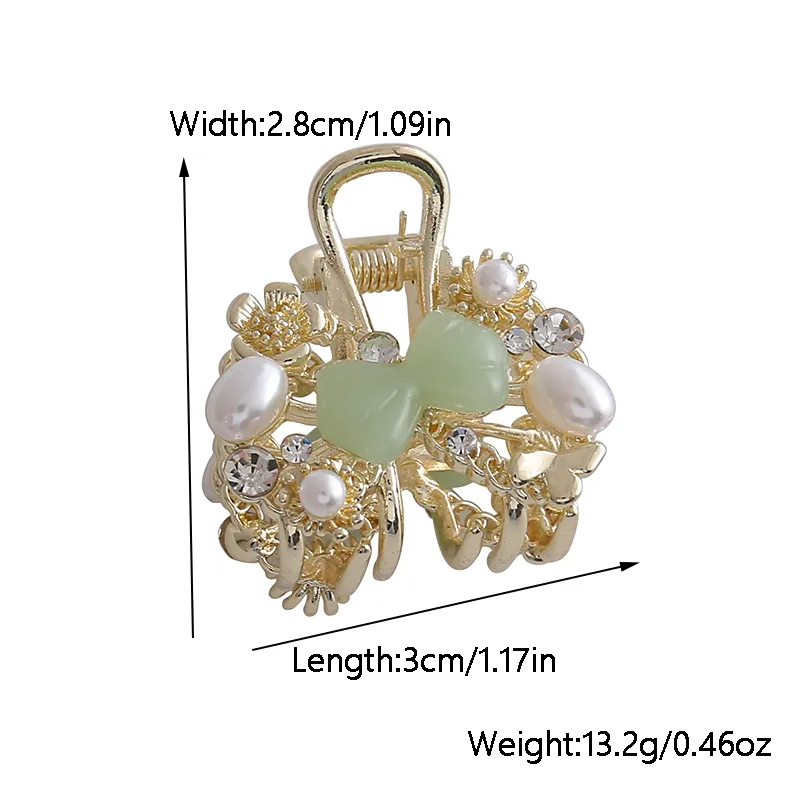 Women's Classical Flower Bow Knot Alloy Inlay Rhinestones Hair Claws display picture 1