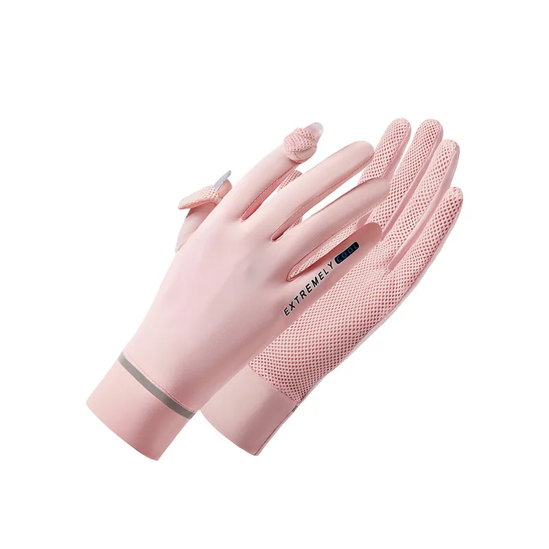 Zhao Dengsheng Sunscreen Gloves Women's Summer Outdoor Sports Non-slip Exposure Finger Touch Screen Flip Cover Ice Silk Thin Riding Gloves display picture 27