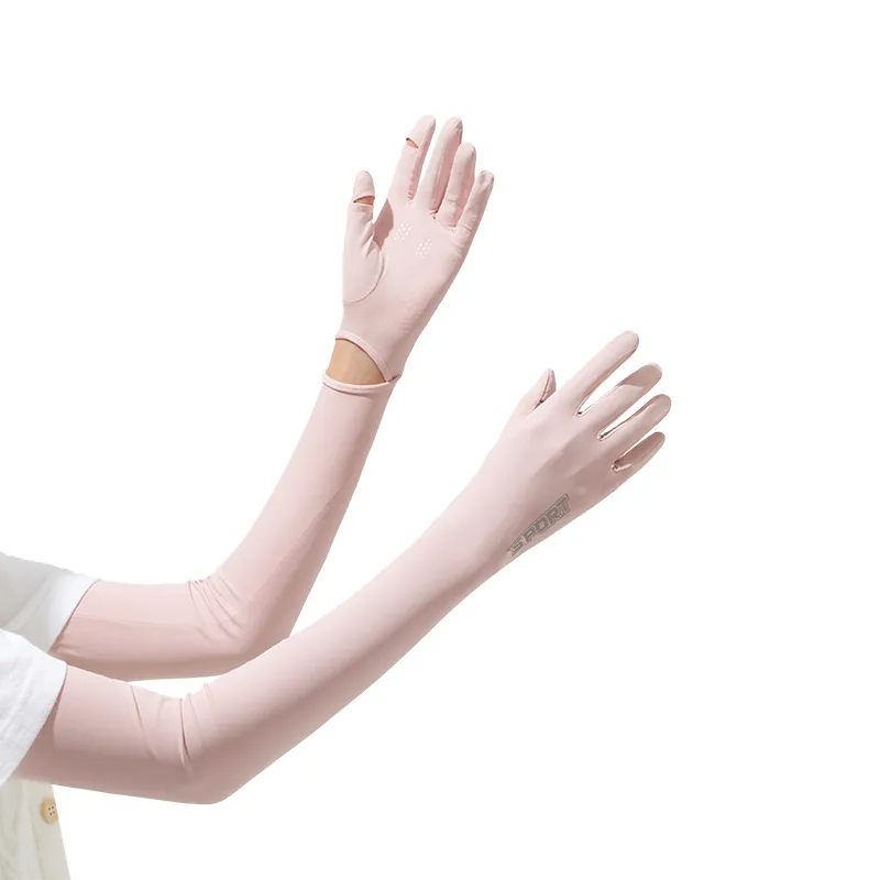 Zhao Dengsheng Sunscreen Gloves Women's Summer Outdoor Sports Non-slip Exposure Finger Touch Screen Flip Cover Ice Silk Thin Riding Gloves display picture 23