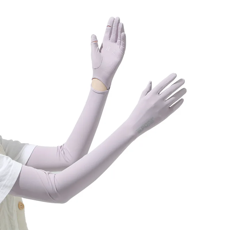 Zhao Dengsheng Sunscreen Gloves Women's Summer Outdoor Sports Non-slip Exposure Finger Touch Screen Flip Cover Ice Silk Thin Riding Gloves display picture 22
