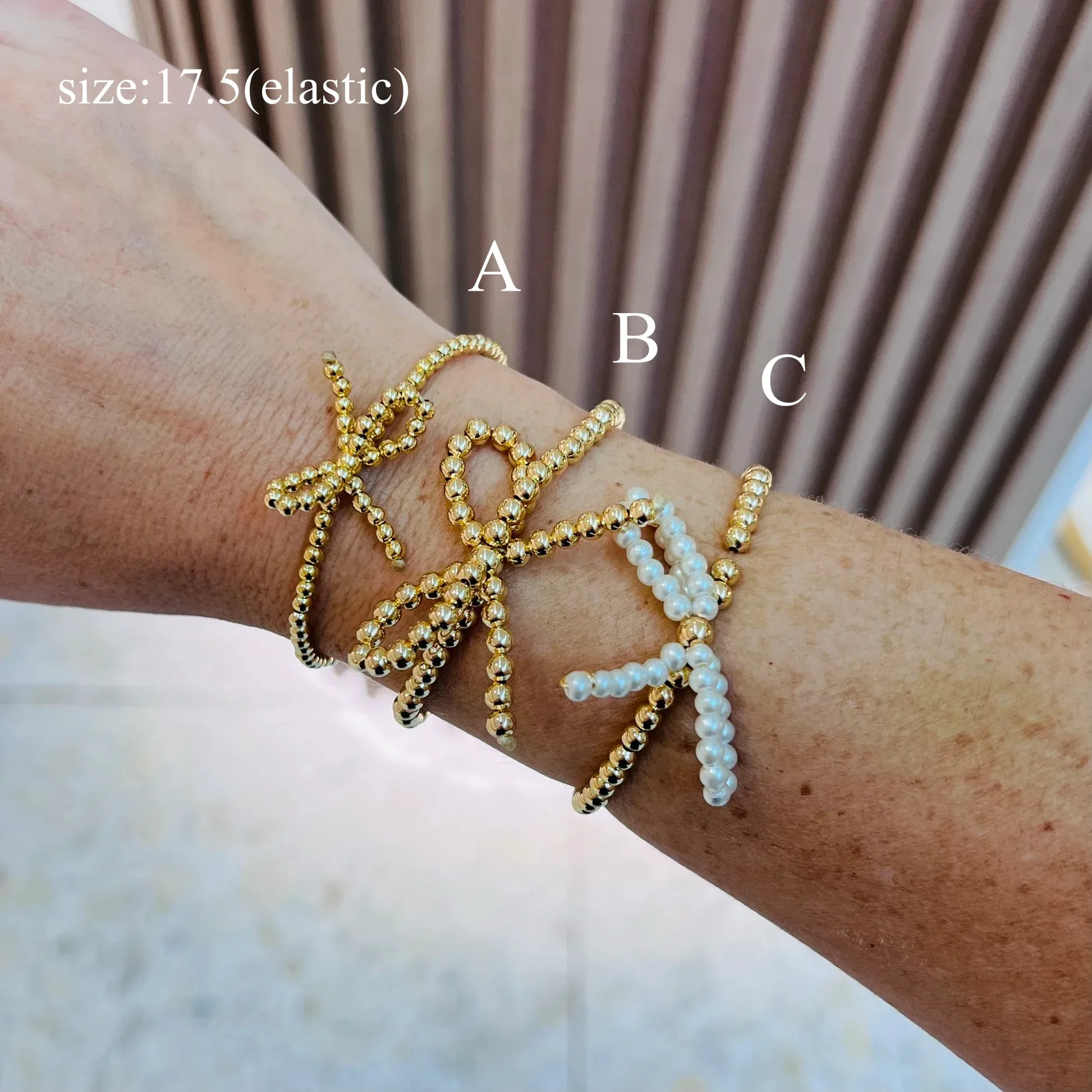 Simple Style Classic Style Bow Knot Imitation Pearl Copper Wholesale Bracelets display picture 9