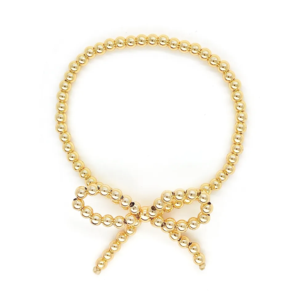 Simple Style Classic Style Bow Knot Imitation Pearl Copper Wholesale Bracelets display picture 7