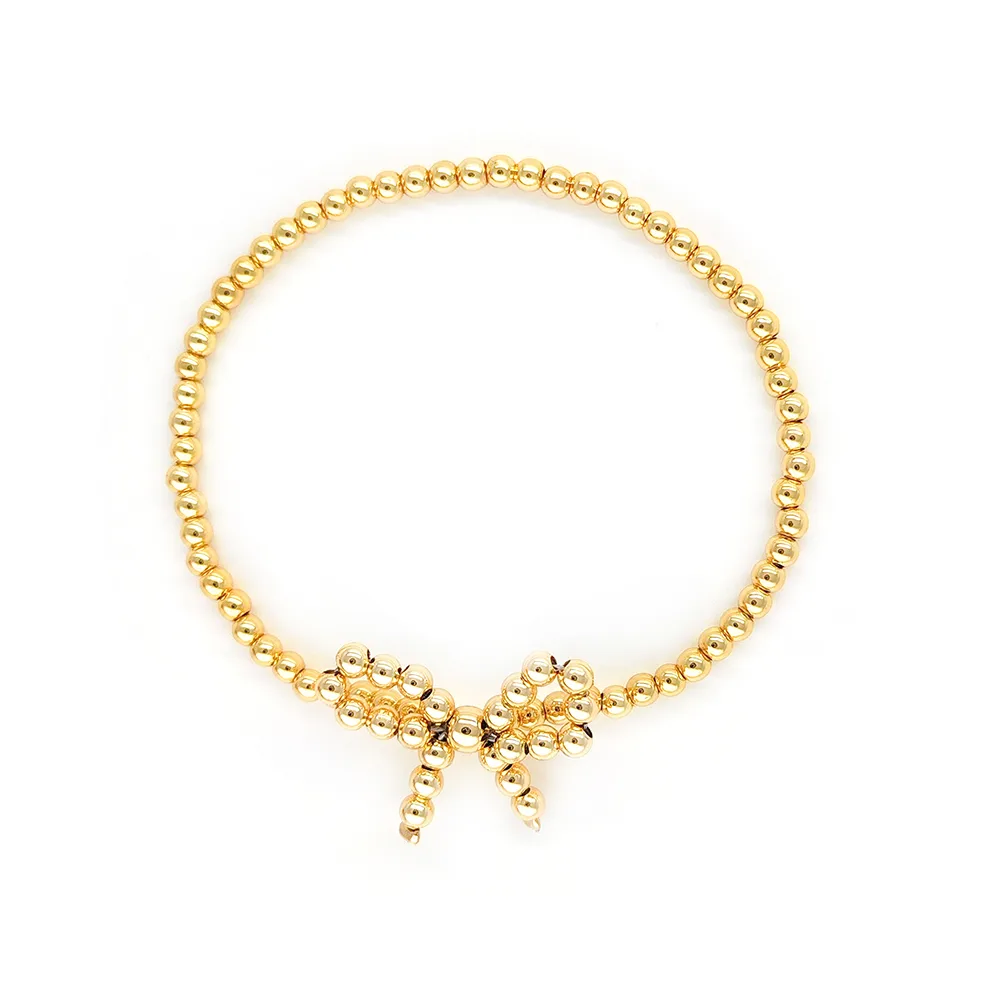 Simple Style Classic Style Bow Knot Imitation Pearl Copper Wholesale Bracelets display picture 3