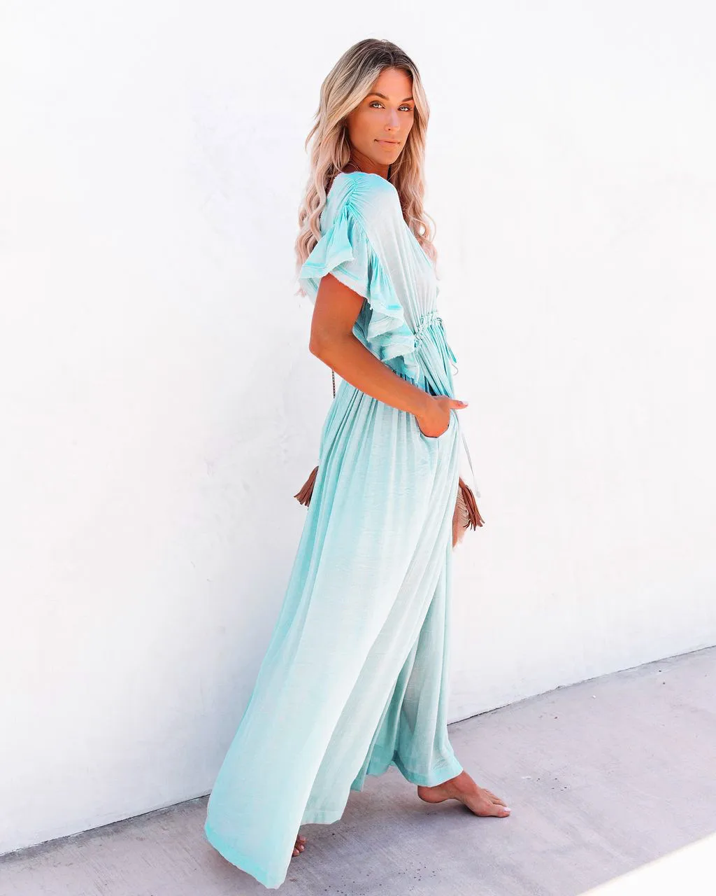 Women's None Elegant Tropical Solid Color Cover Ups display picture 35