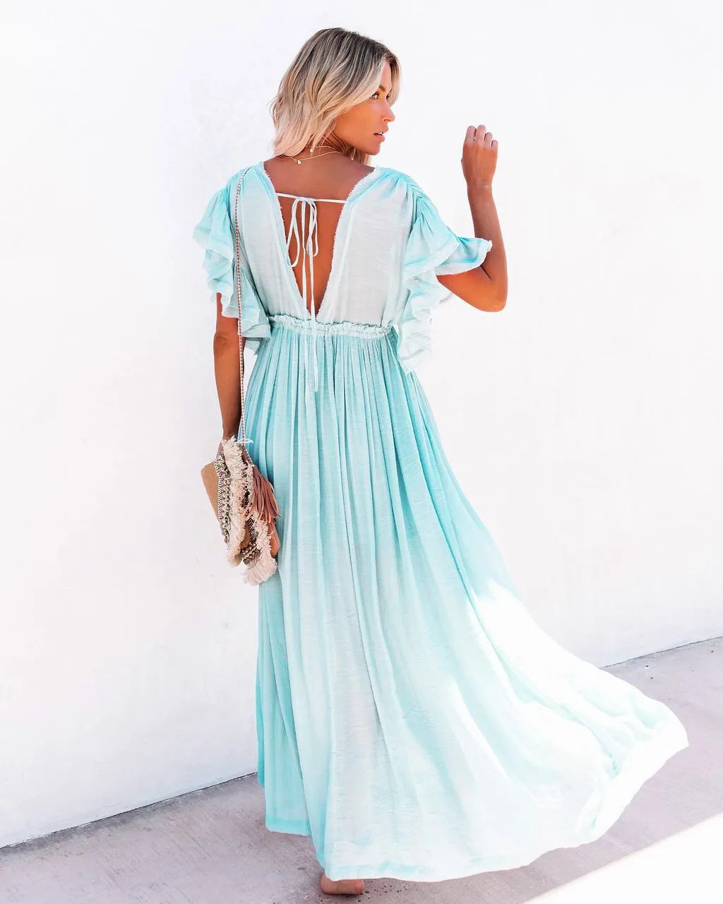 Women's None Elegant Tropical Solid Color Cover Ups display picture 45