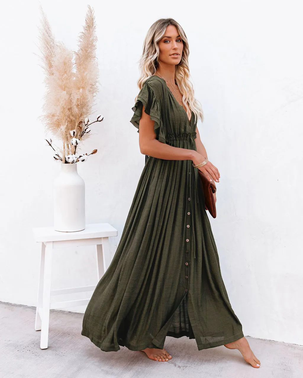 Women's None Elegant Tropical Solid Color Cover Ups display picture 52