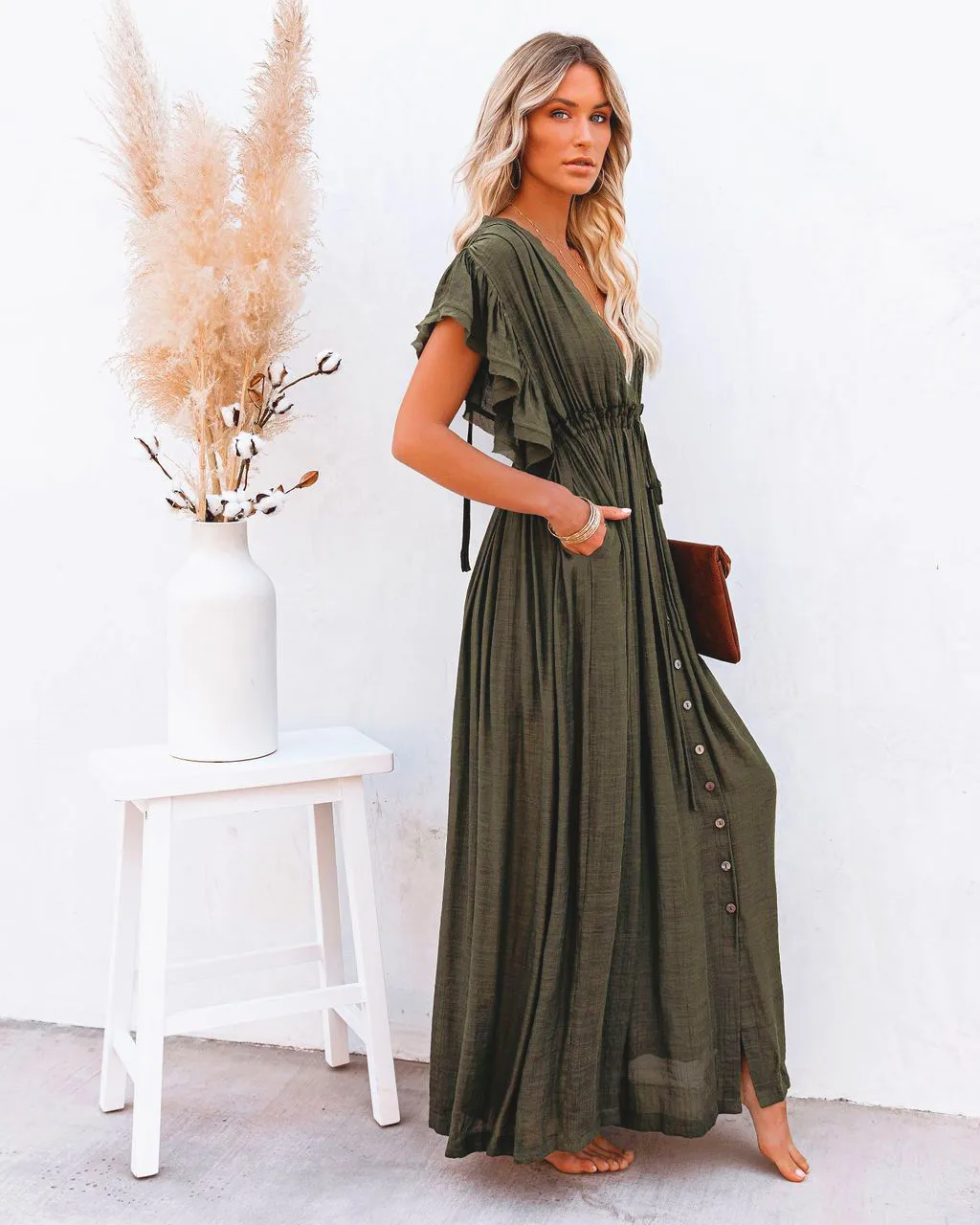 Women's None Elegant Tropical Solid Color Cover Ups display picture 49