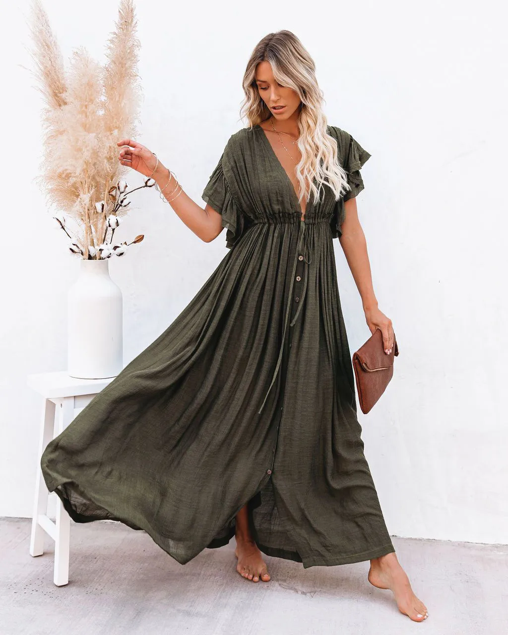 Women's None Elegant Tropical Solid Color Cover Ups display picture 60