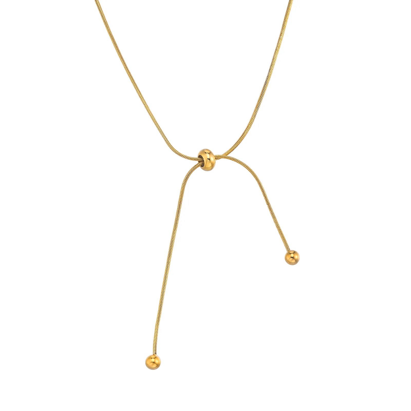 Wholesale Jewelry IG Style Solid Color 201 Stainless Steel 18K Gold Plated Pendant Necklace display picture 1