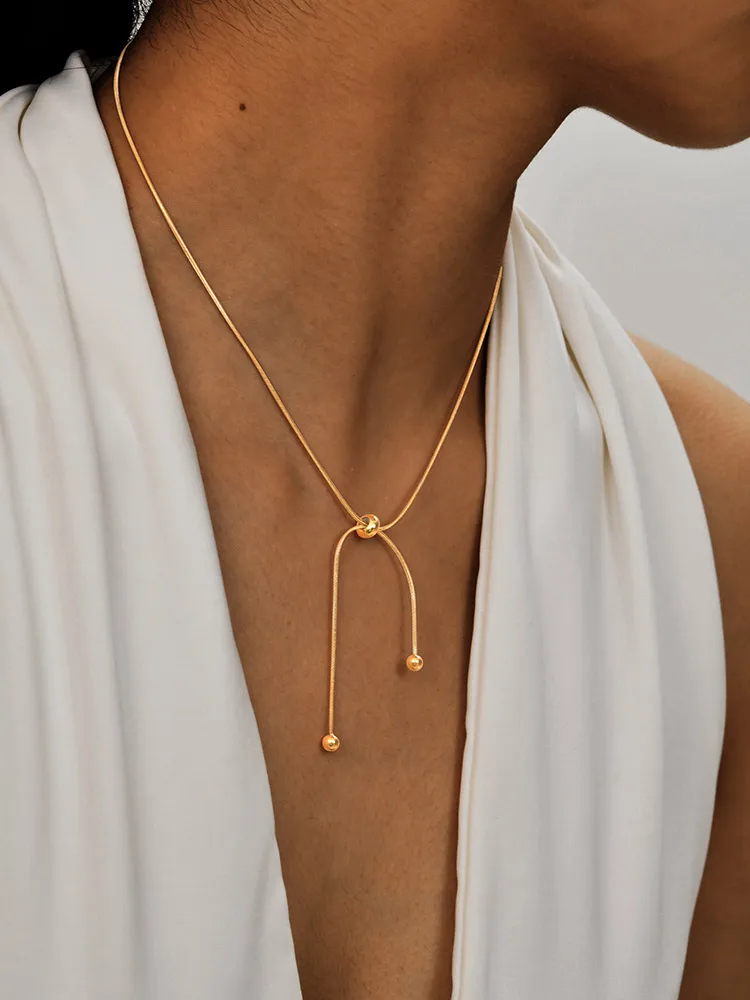 Wholesale Jewelry IG Style Solid Color 201 Stainless Steel 18K Gold Plated Pendant Necklace display picture 7