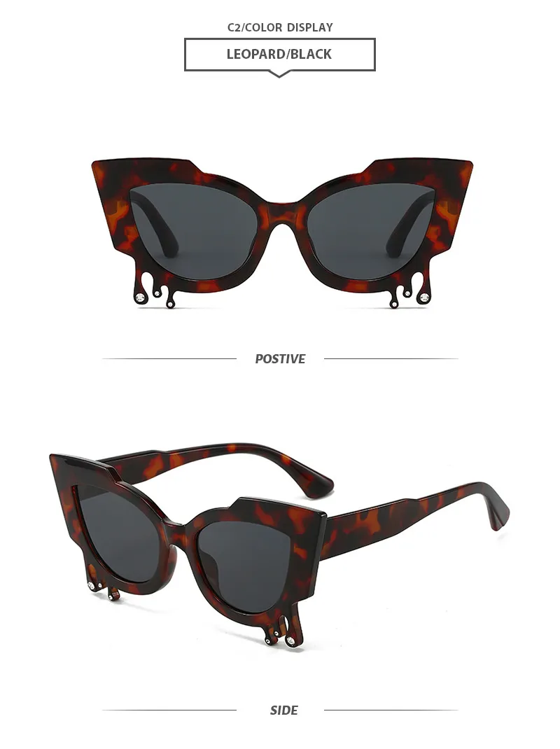 Hip-Hop Streetwear Solid Color Pc Special-Shaped Mirror Full Frame Women's Sunglasses display picture 7