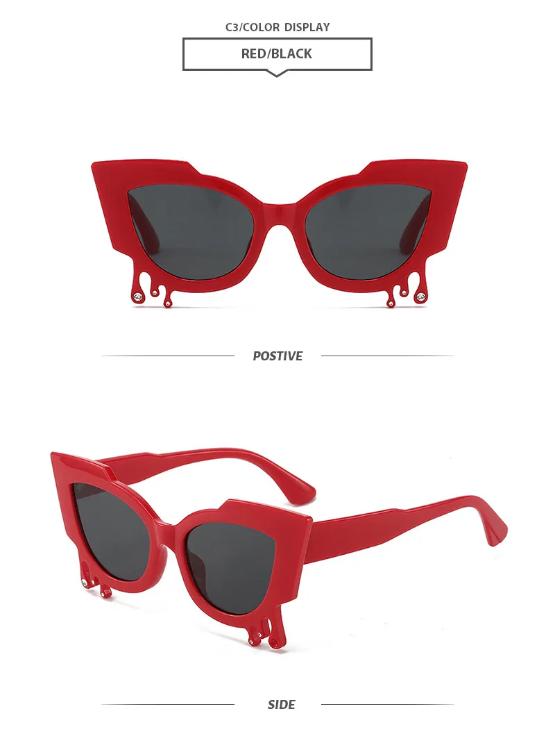Hip-Hop Streetwear Solid Color Pc Special-Shaped Mirror Full Frame Women's Sunglasses display picture 8