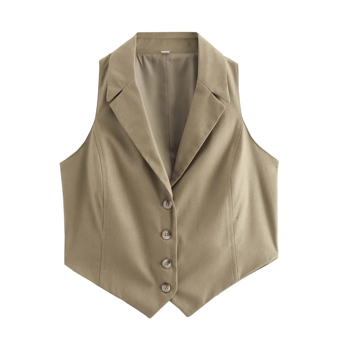 Women's Vest Sleeveless Blazers Vintage Style Streetwear Solid Color display picture 3