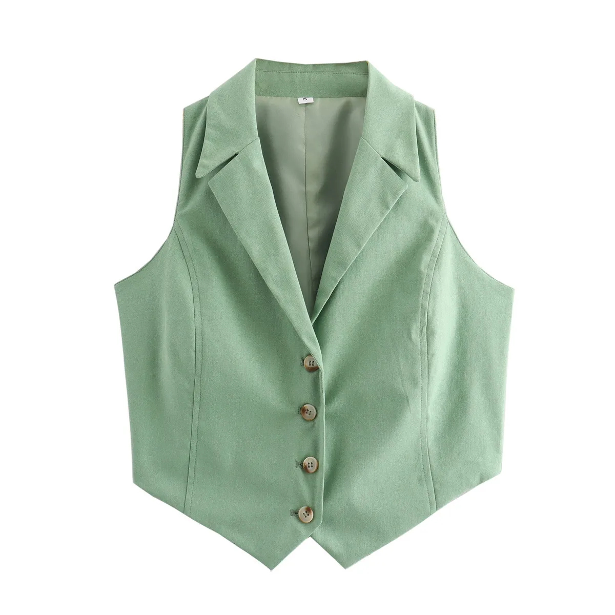 Women's Vest Sleeveless Blazers Vintage Style Streetwear Solid Color display picture 7