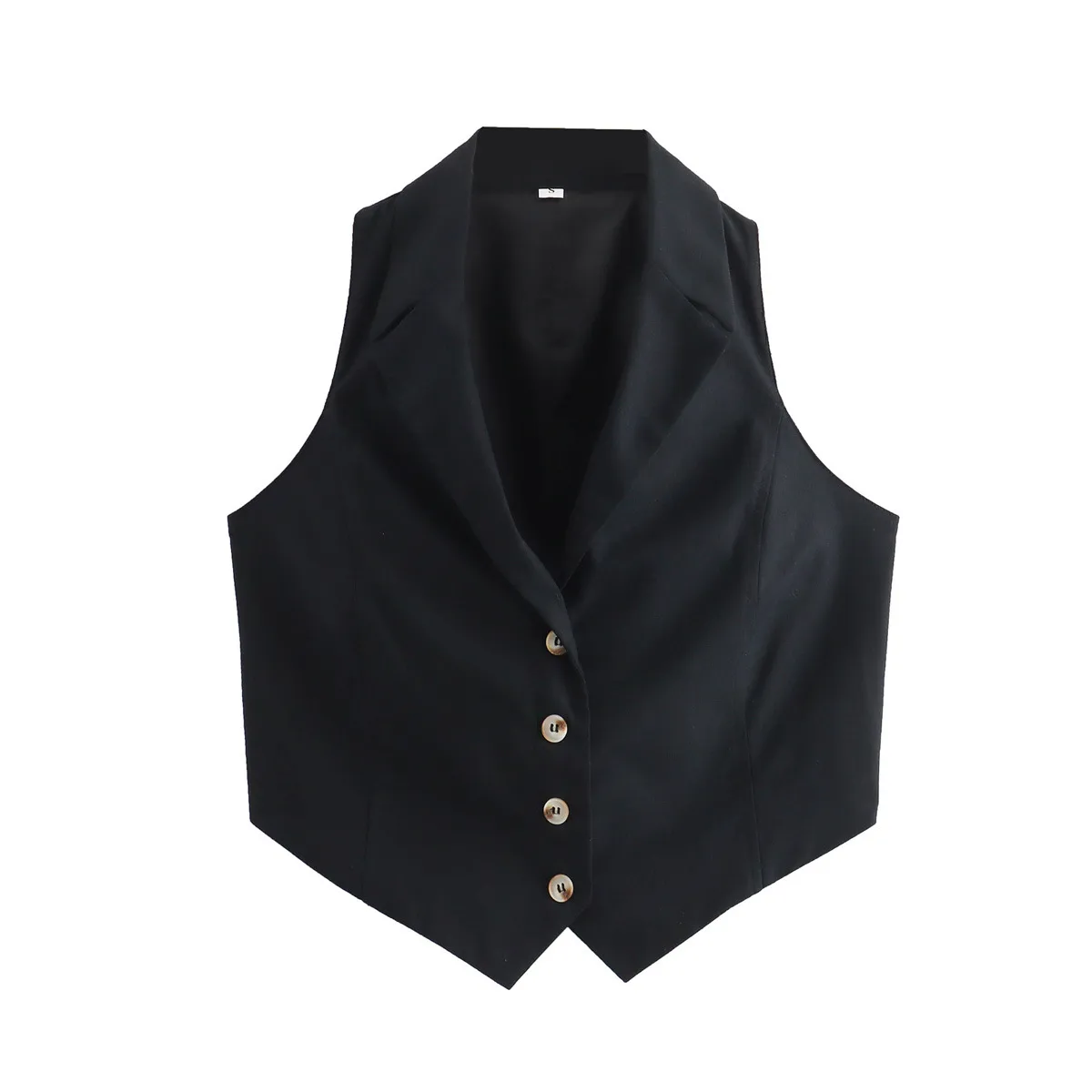 Women's Vest Sleeveless Blazers Vintage Style Streetwear Solid Color display picture 5